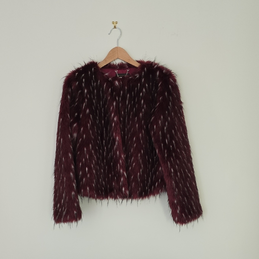 Lipsy London Faux Fur Jacket, Size 8